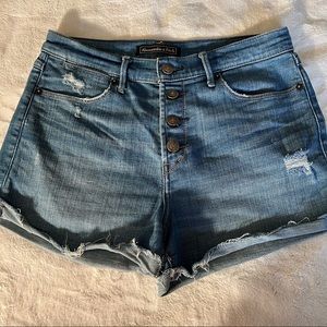 High rise Abercrombie and Fitch Jean shorts
